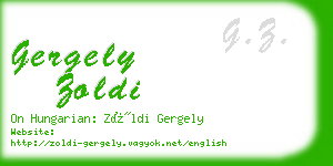 gergely zoldi business card